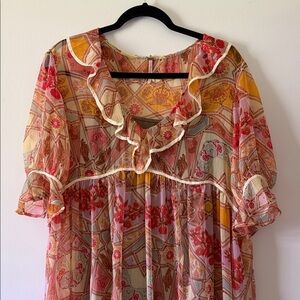 Freepeople midi dress with slip